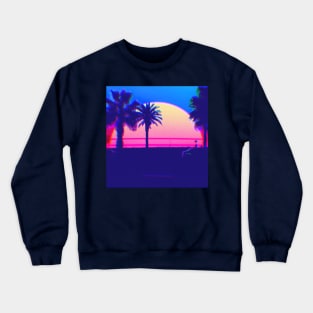 retrowave palms sunset Crewneck Sweatshirt